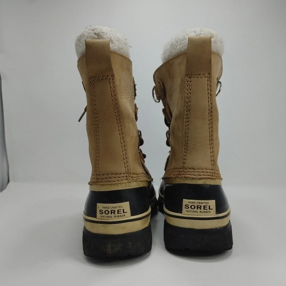 Sorel Caribou Lace Up‎ Boot Waterproof NL1005 Seam Sealed Felt Lined US 5 EU 36